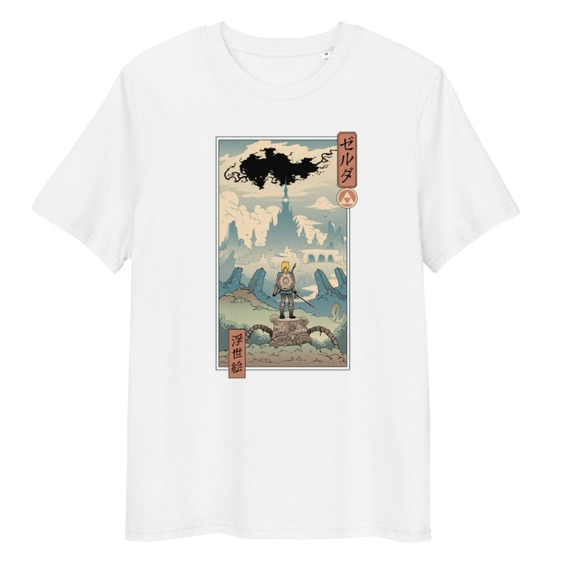 Koszulka z japońską legendą Ukiyo e S / Blanc