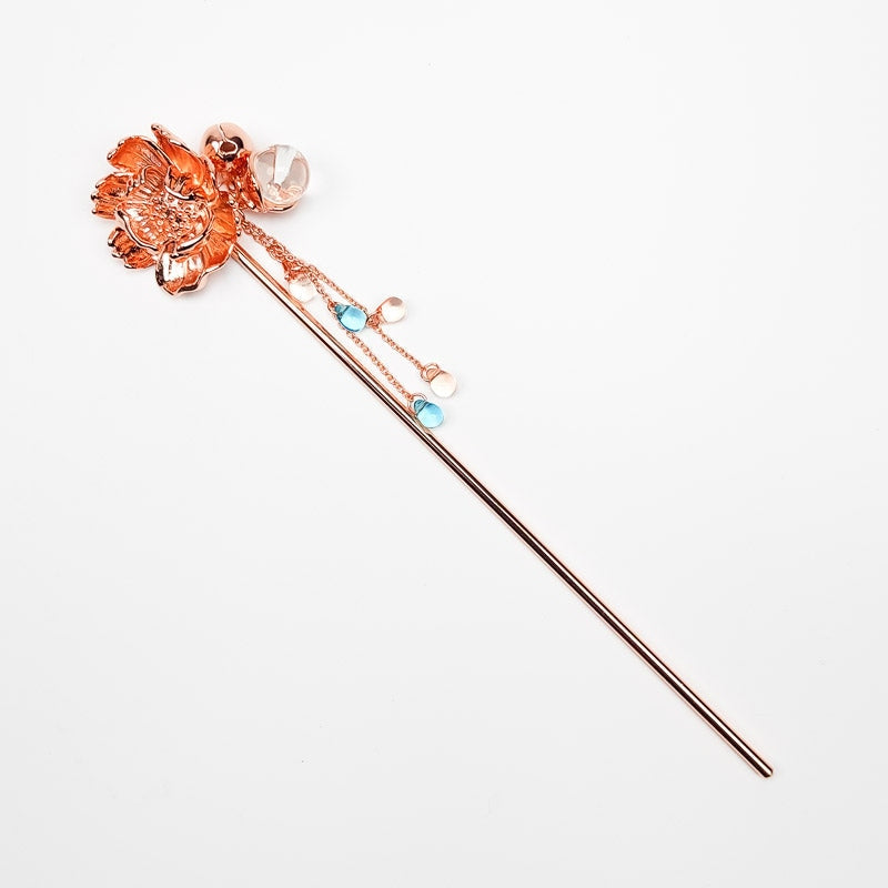 Kwiat piwonii Kanzashi