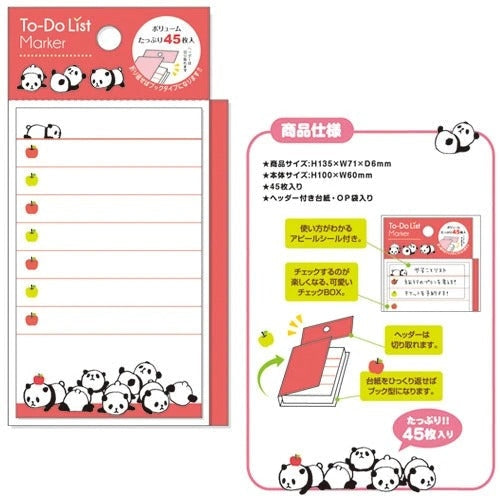 Lista rzeczy do zrobienia Kawaii Panda