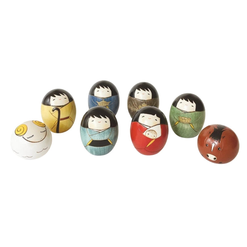 Łóżeczko bożonarodzeniowe Kokeshi