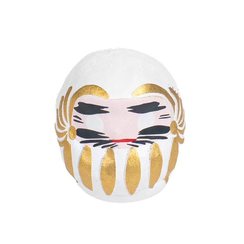 Mały Japoński Daruma 4 cm - Różne Kolory Biały