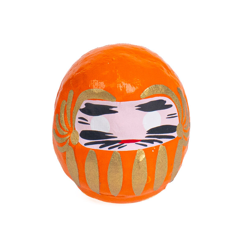 Mały Japoński Daruma 4 cm - Różne Kolory Pomarańczowy