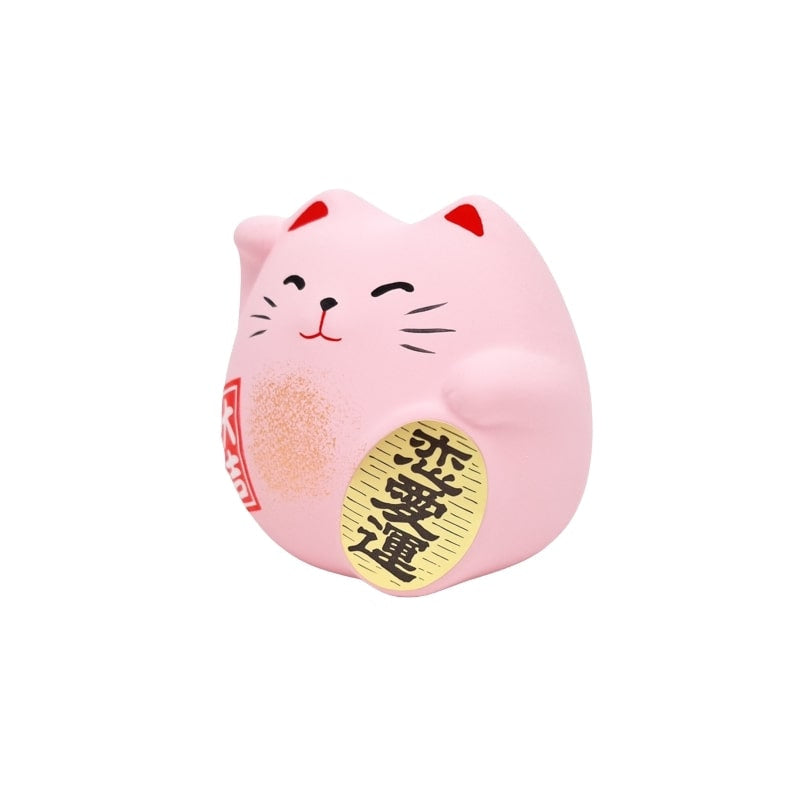 Maneki Neko Round Pink