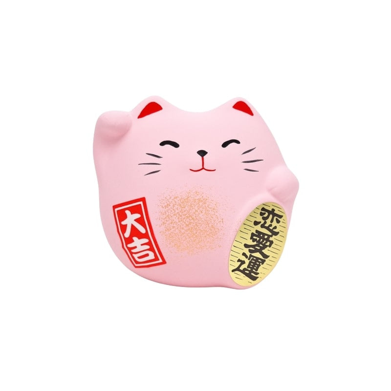 Maneki Neko Round Pink