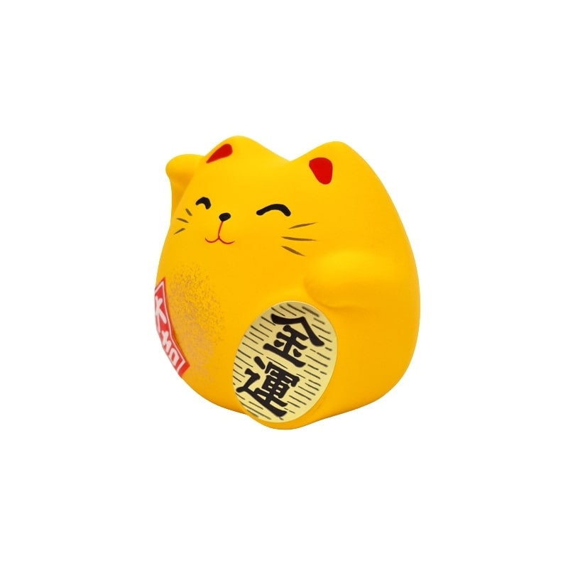 Maneki Neko Round Yellow