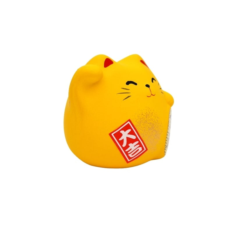 Maneki Neko Round Yellow