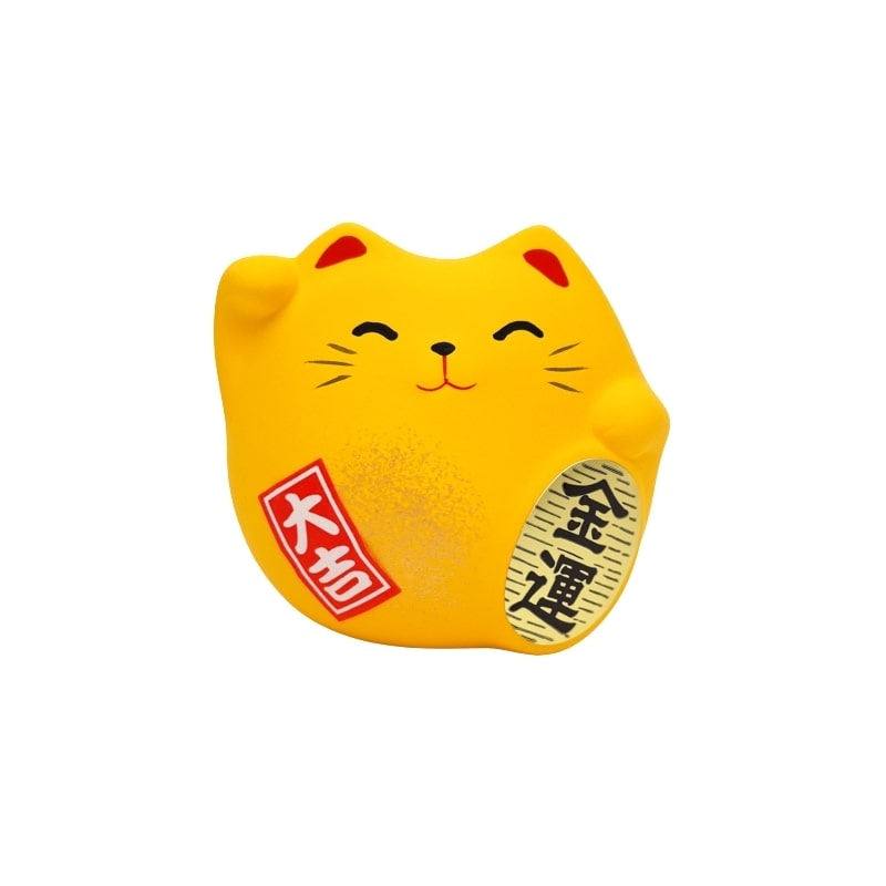 Maneki Neko Round Yellow