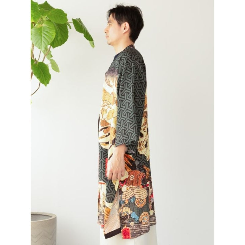 Męska długa kurtka kimono Uniwersalny rozmiar