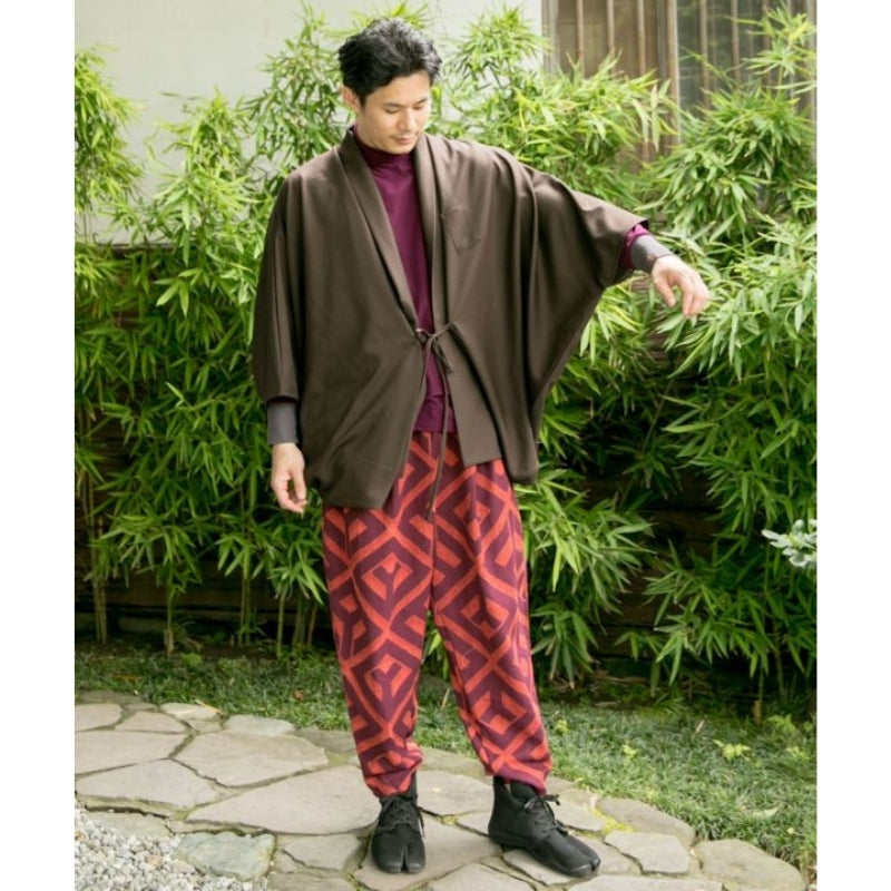 Męska kurtka kimono w kolorze brązowym Uniwersalny rozmiar