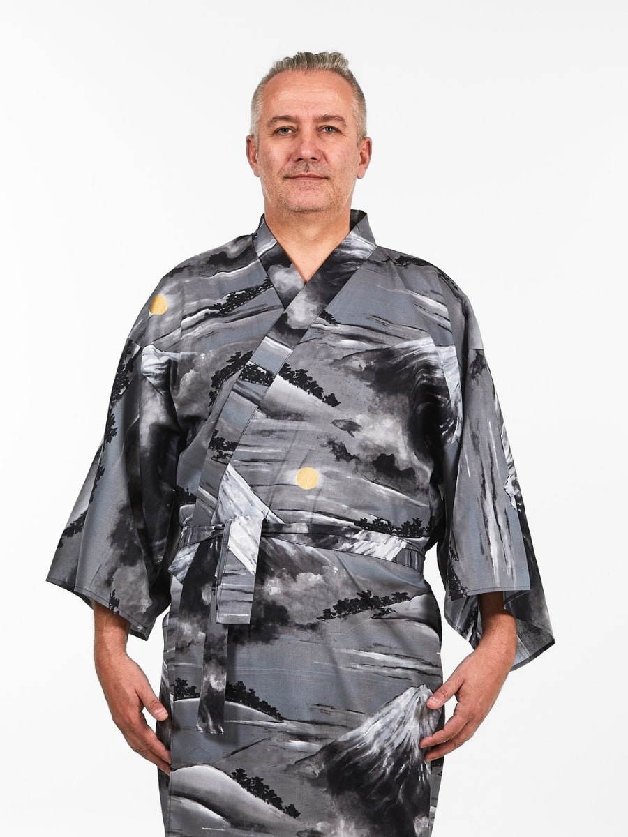 Męska Yukata Kimono Mount Męska Yukata Kimono - Góra Fuji