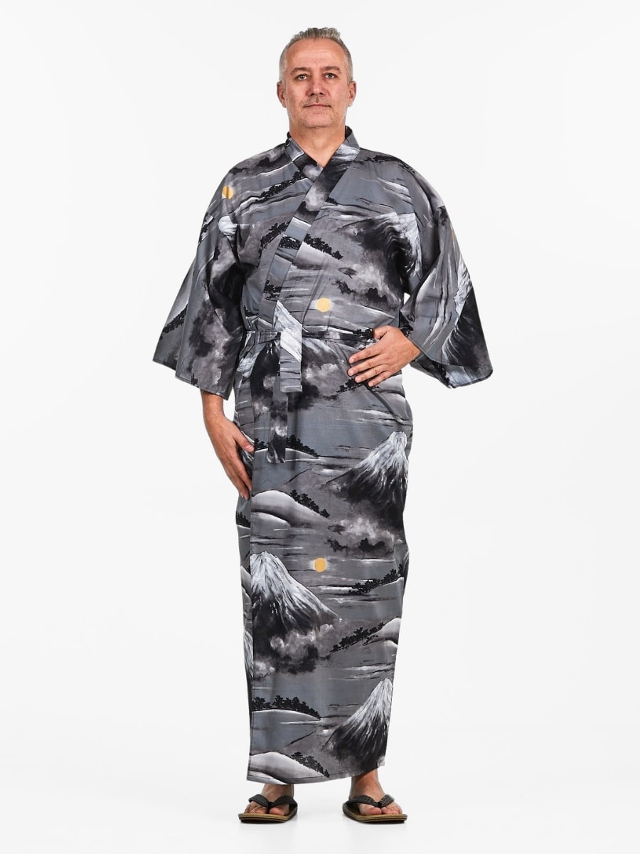 Męska Yukata Kimono Mount Męska Yukata Kimono - Góra Fuji S