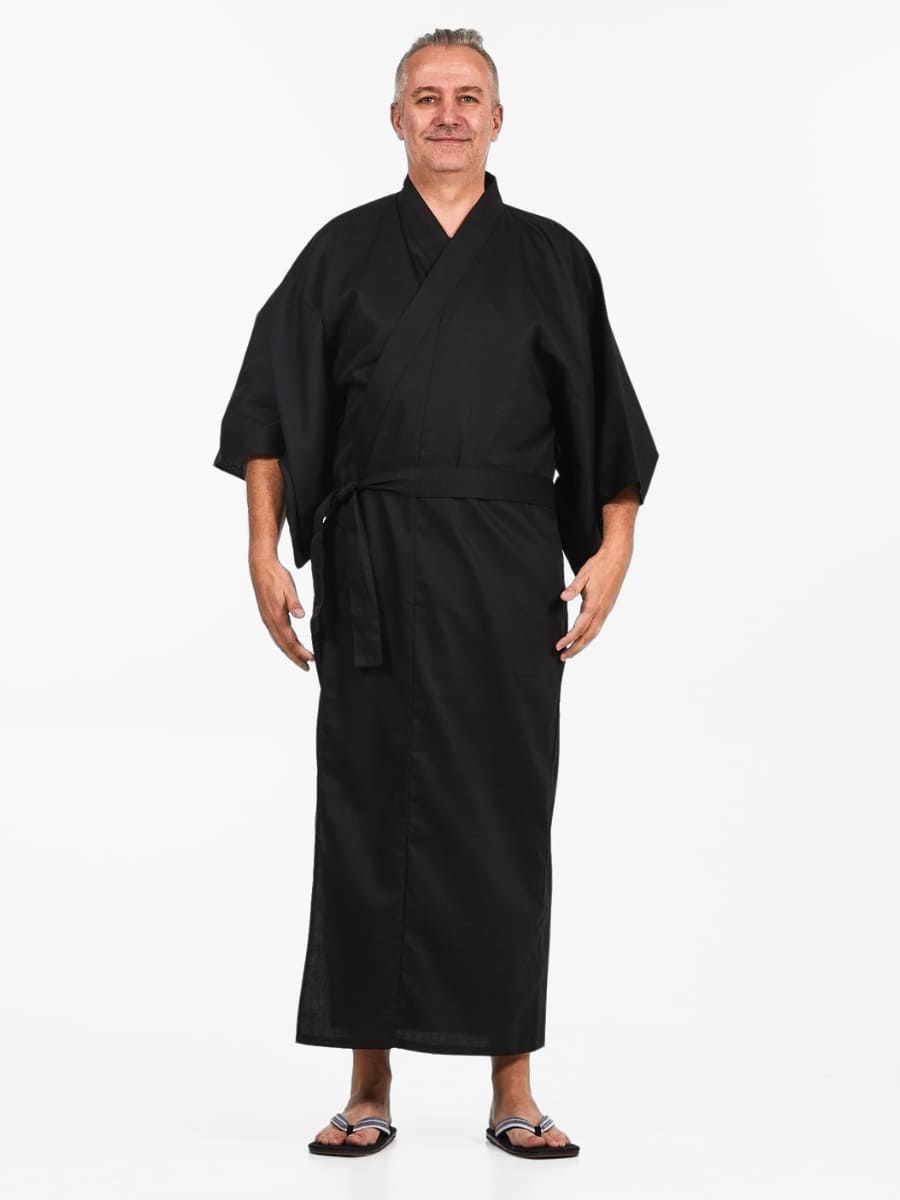 Męskie Japońskie Kimono Czarne Uniwersalny rozmiar