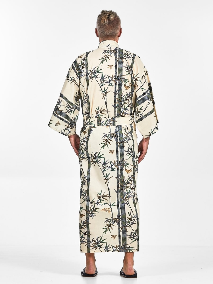 Męskie Japońskie Kimono z motywem Bambusa Uniwersalny rozmiar