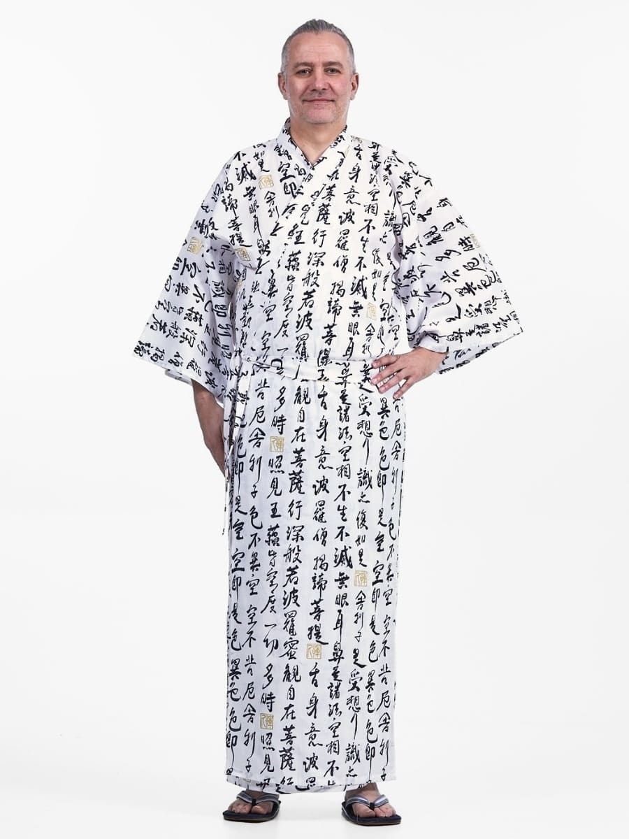 Męskie kimono Yukata Sutra Hannya S