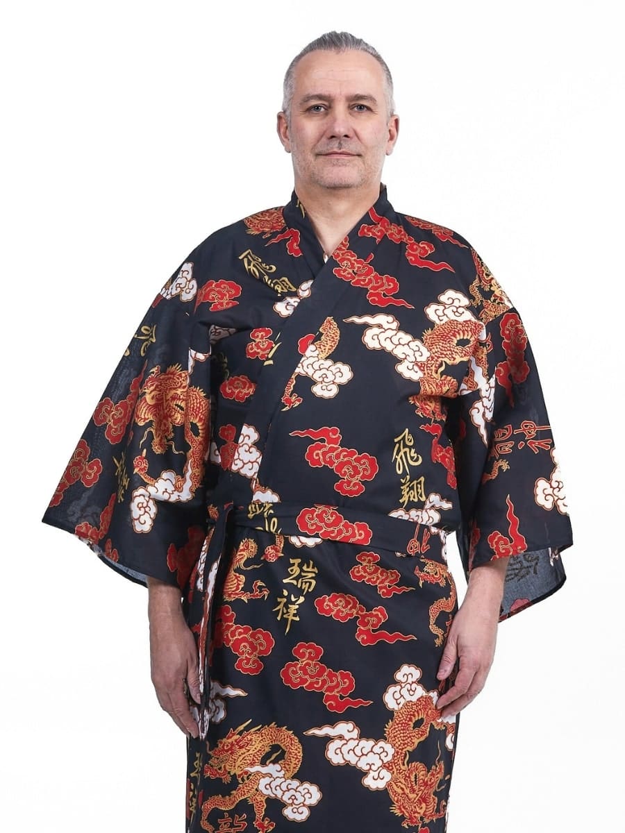 Męskie Yukata Kimono Ryū to Kumo