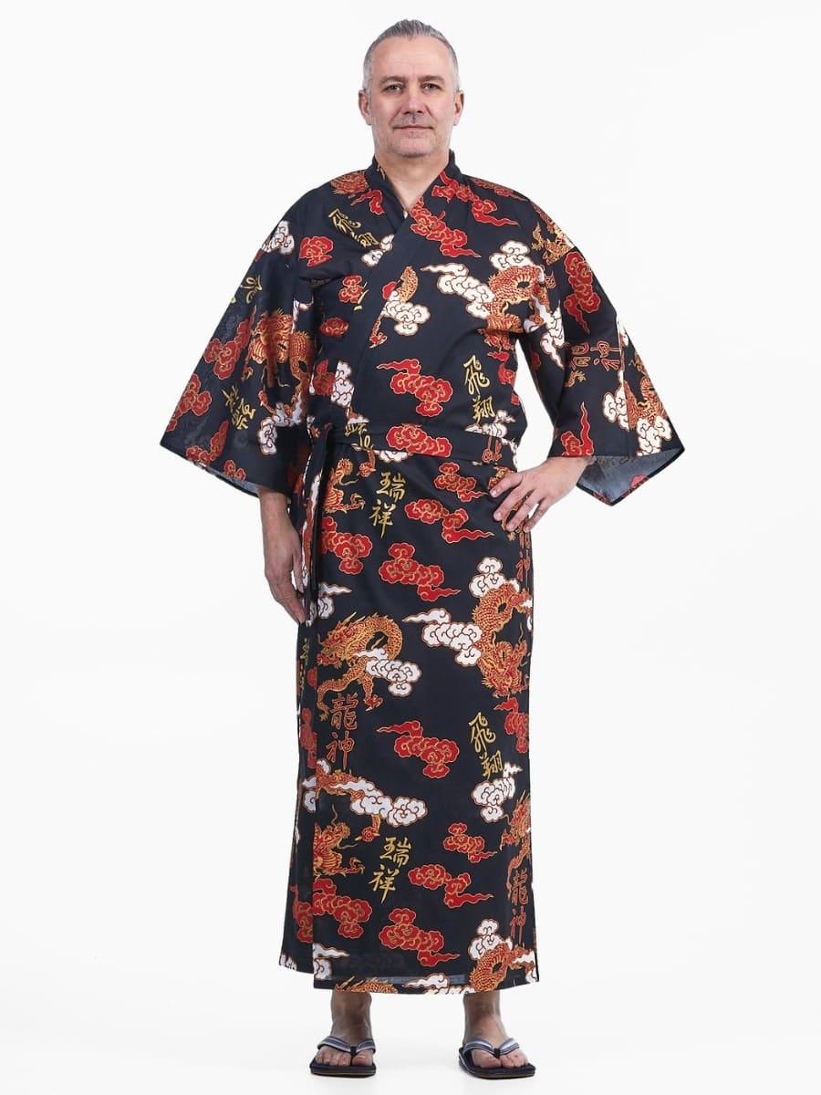 Męskie Yukata Kimono Ryū to Kumo M