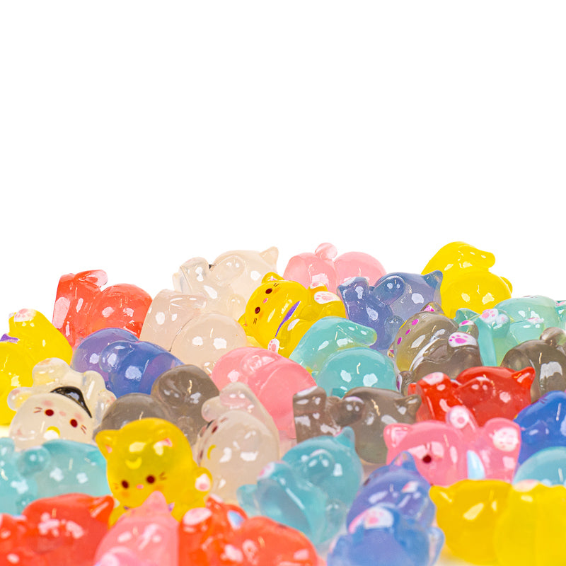 Mini Figurka - Kolorowy Świecący Kot