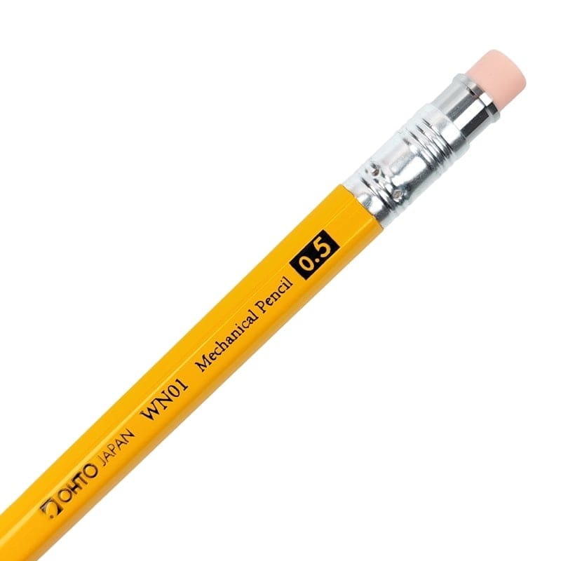 OHTO Drewniany ołówek mechaniczny 0,5 mm Żółty