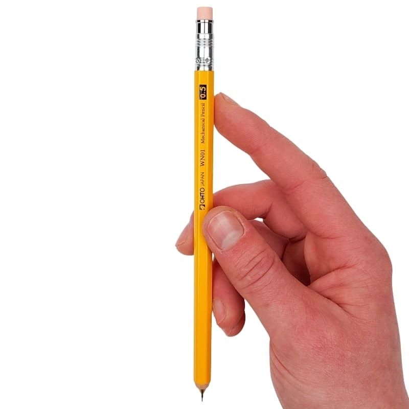 OHTO Drewniany ołówek mechaniczny 0,5 mm Żółty