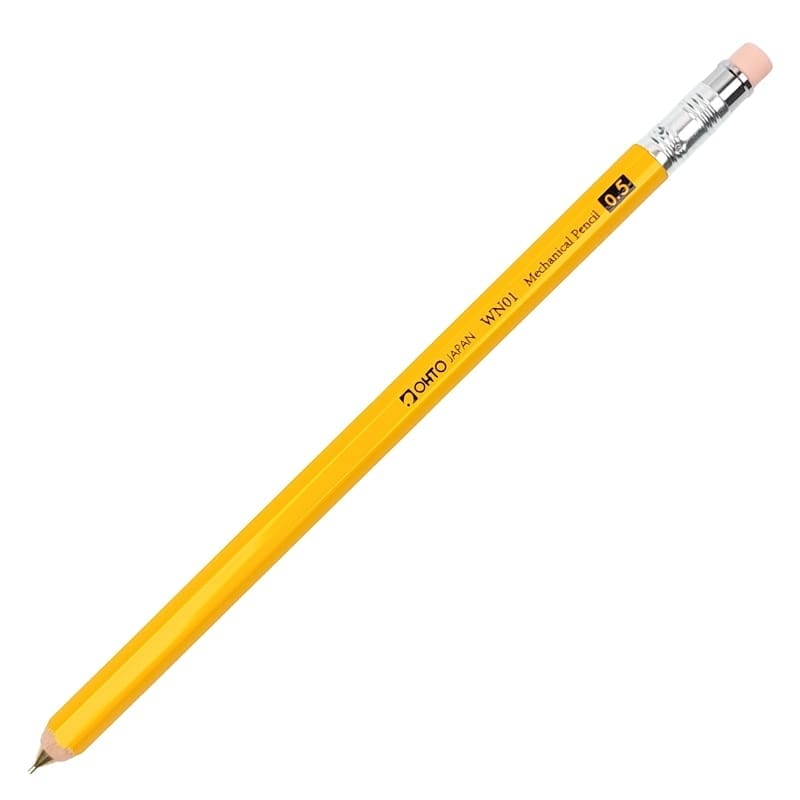 OHTO Drewniany ołówek mechaniczny 0,5 mm Żółty
