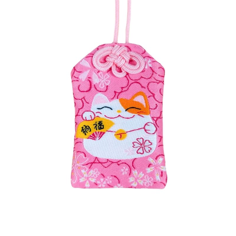 Omamori Kawaii Różowy - Maneki Neko