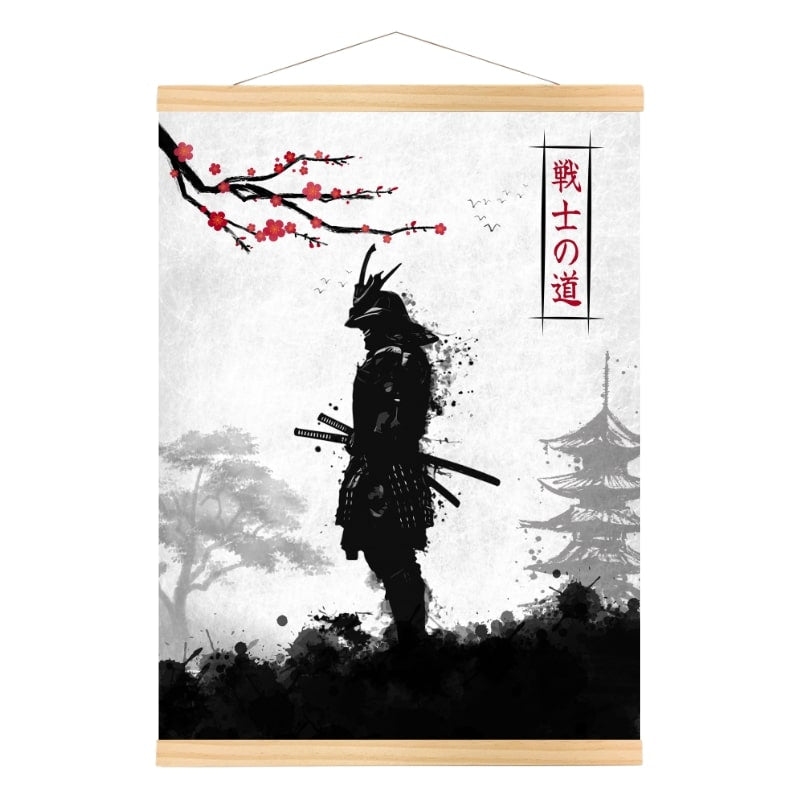 Plakat japońskiego wojownika samurajskiego A3