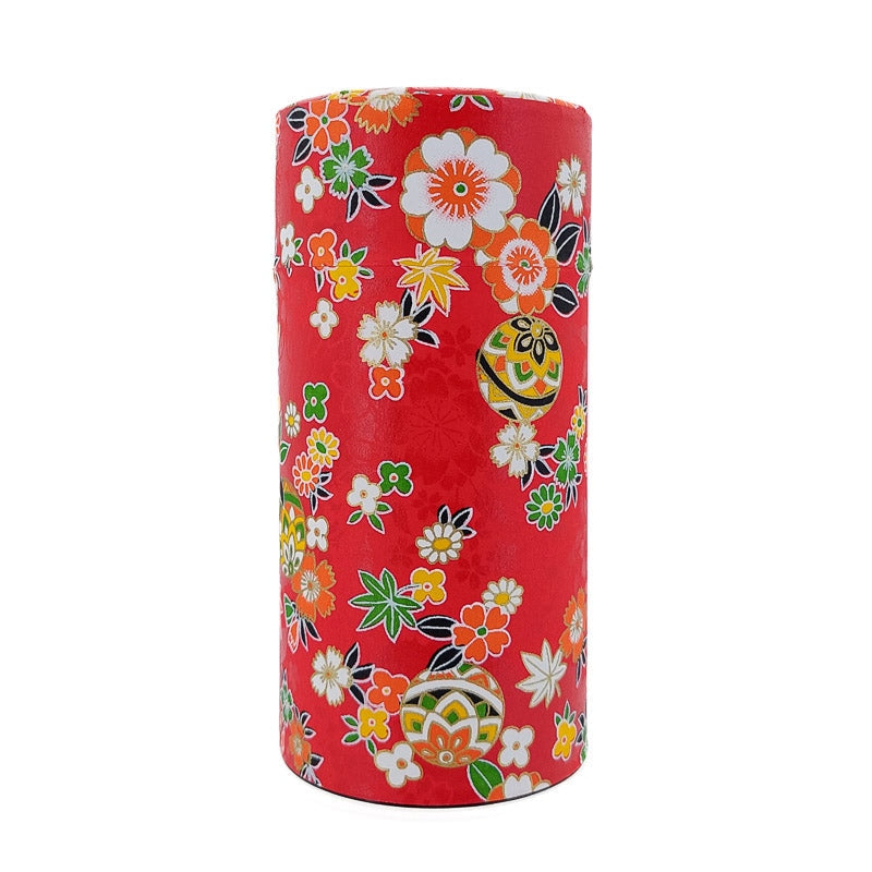 Pudełko na herbatę z czerwonego papieru Washi