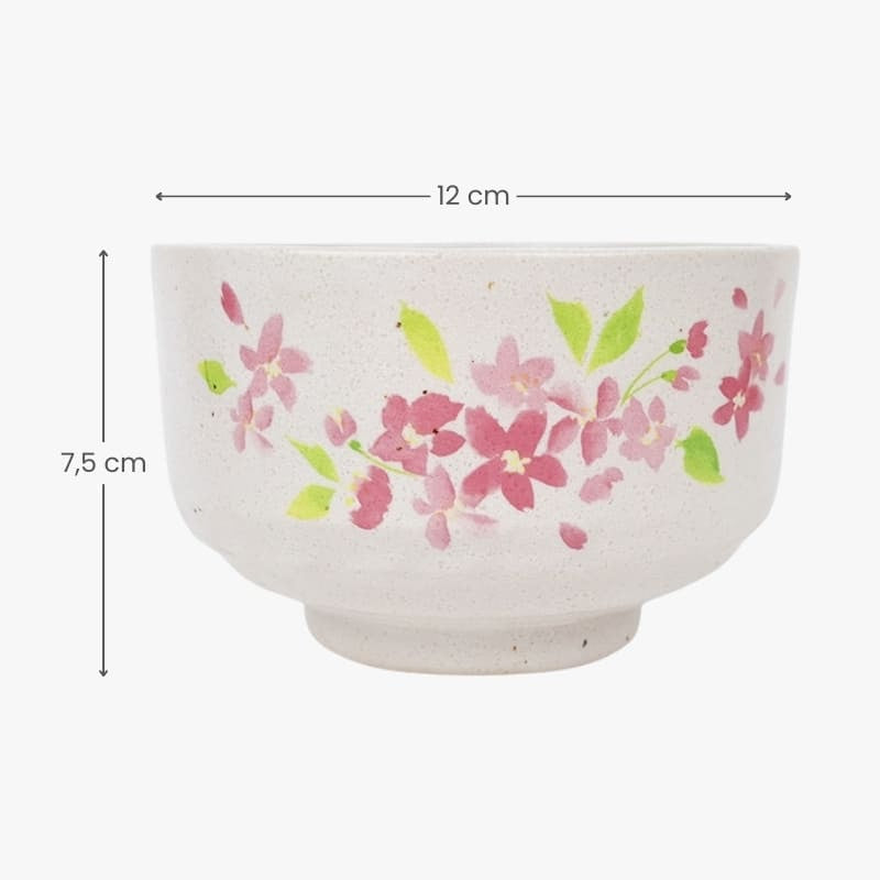 Różowa japońska miska matcha Sakura