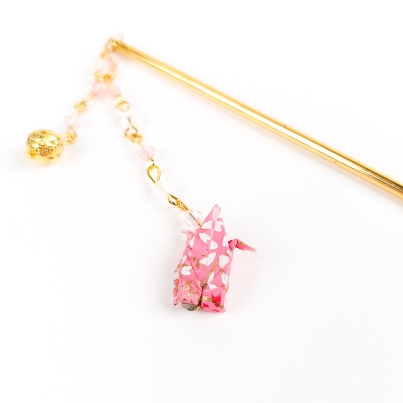 Różowe origami japońskie Kanzashi