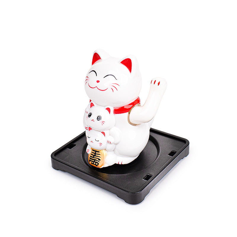 Ruchomy Solarny Kot Maneki Neko - Rodzina