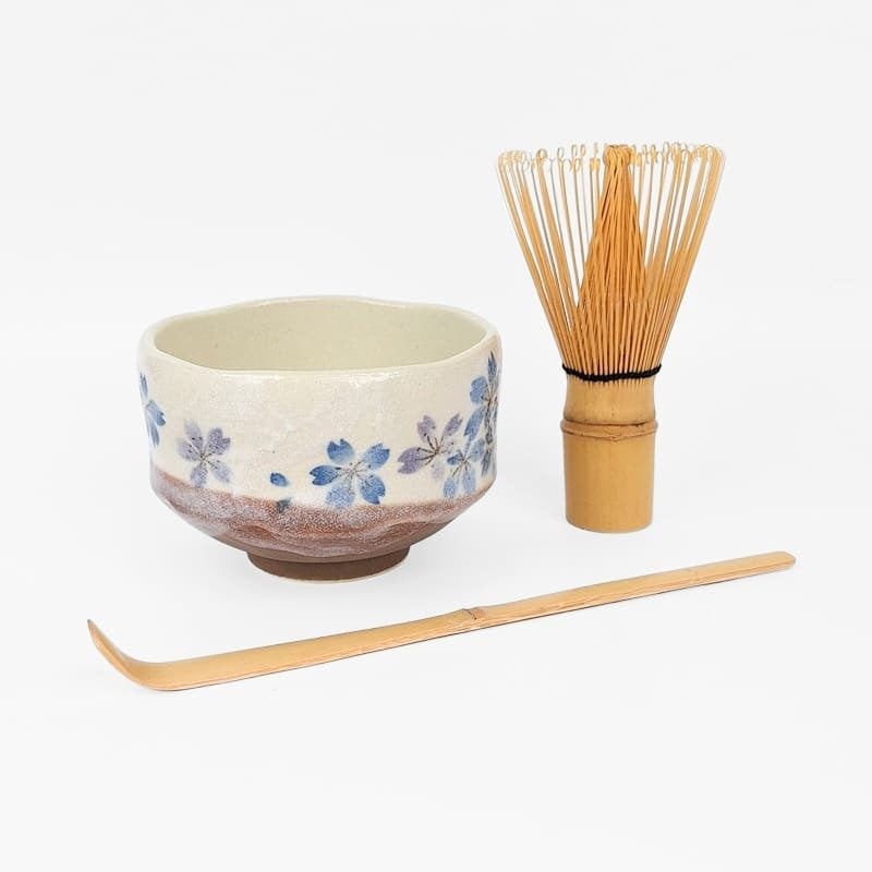 Sakura Blue Japanese Matcha Bowl