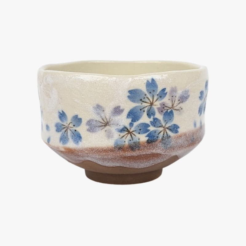 Sakura Blue Japanese Matcha Bowl