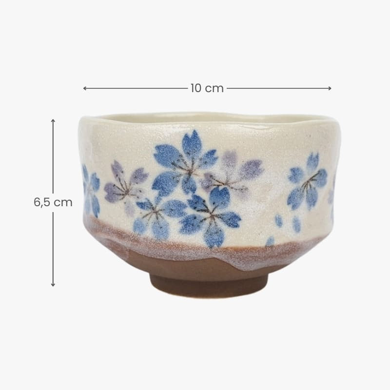 Sakura Blue Japanese Matcha Bowl