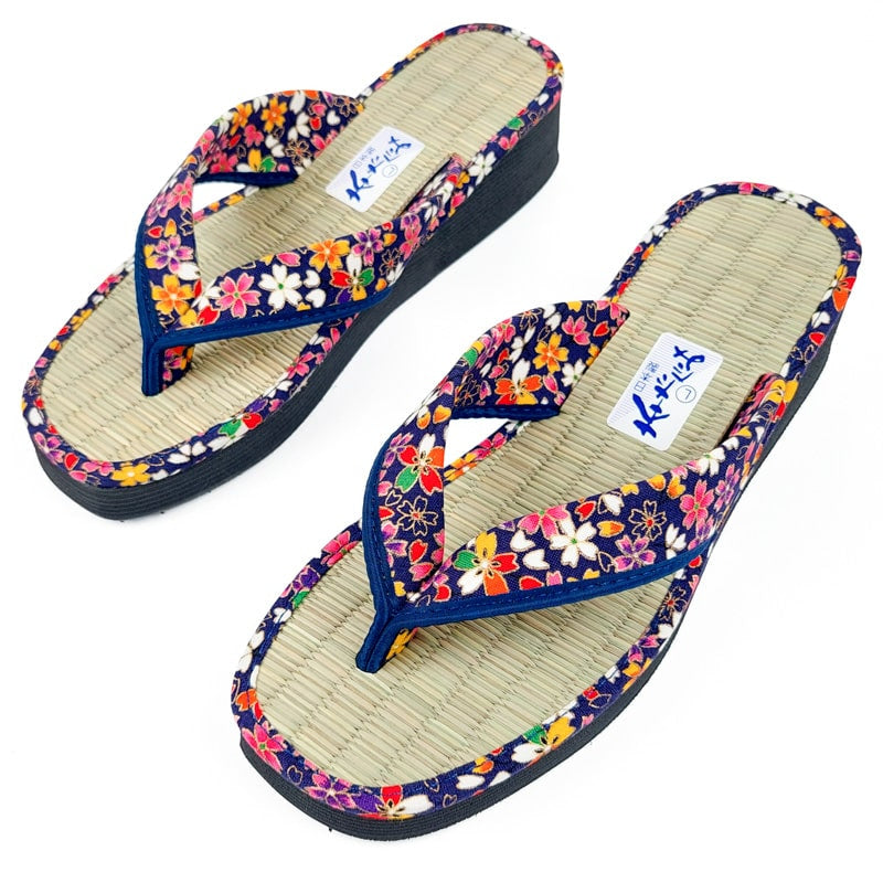 Sakura Blue Japanese Zori EU 35 37