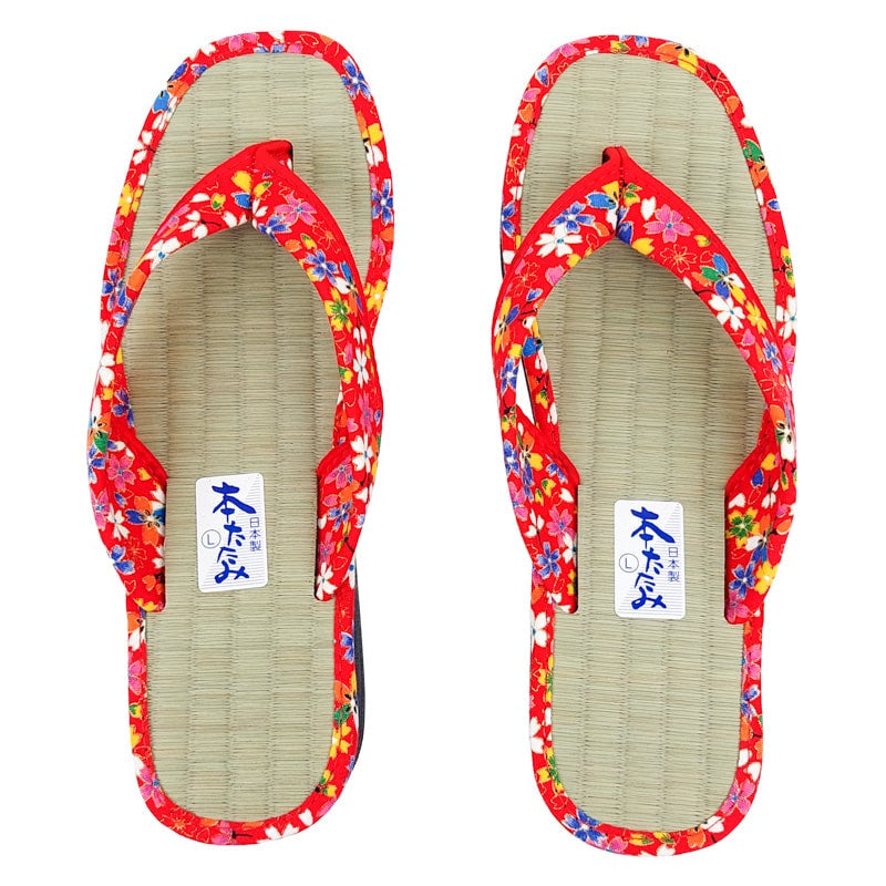Sakura Red Japanese Zori EU 35 37