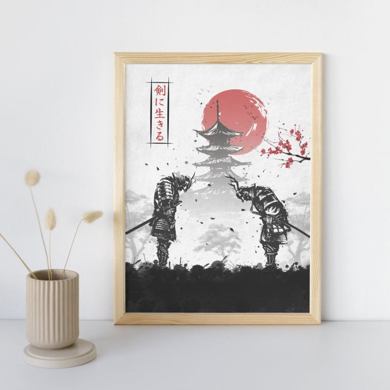Samurai Duel japoński plakat A3