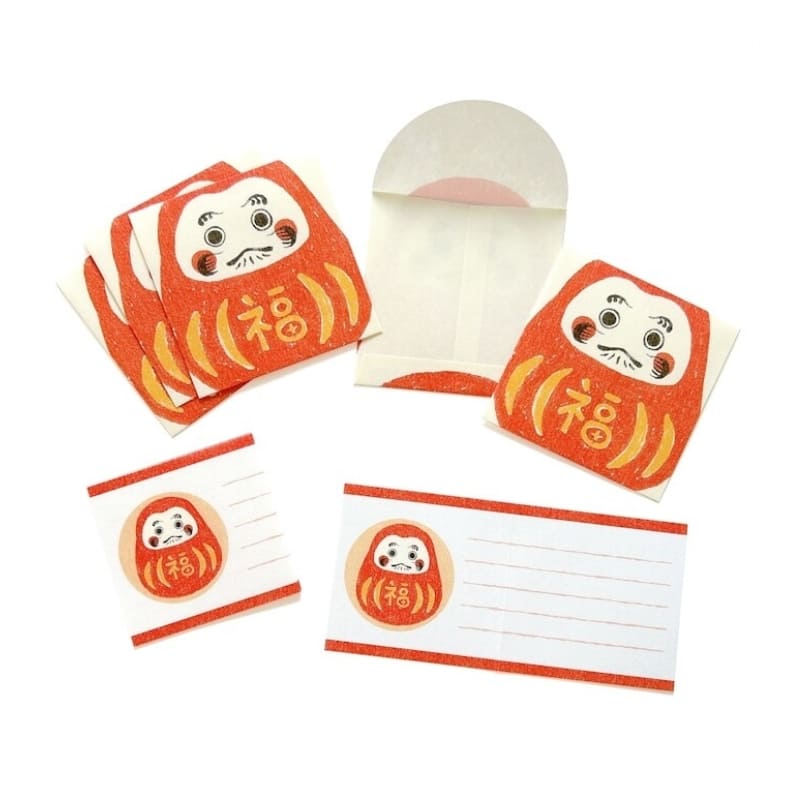 Set Papier à Lettres Pochibumi Daruma