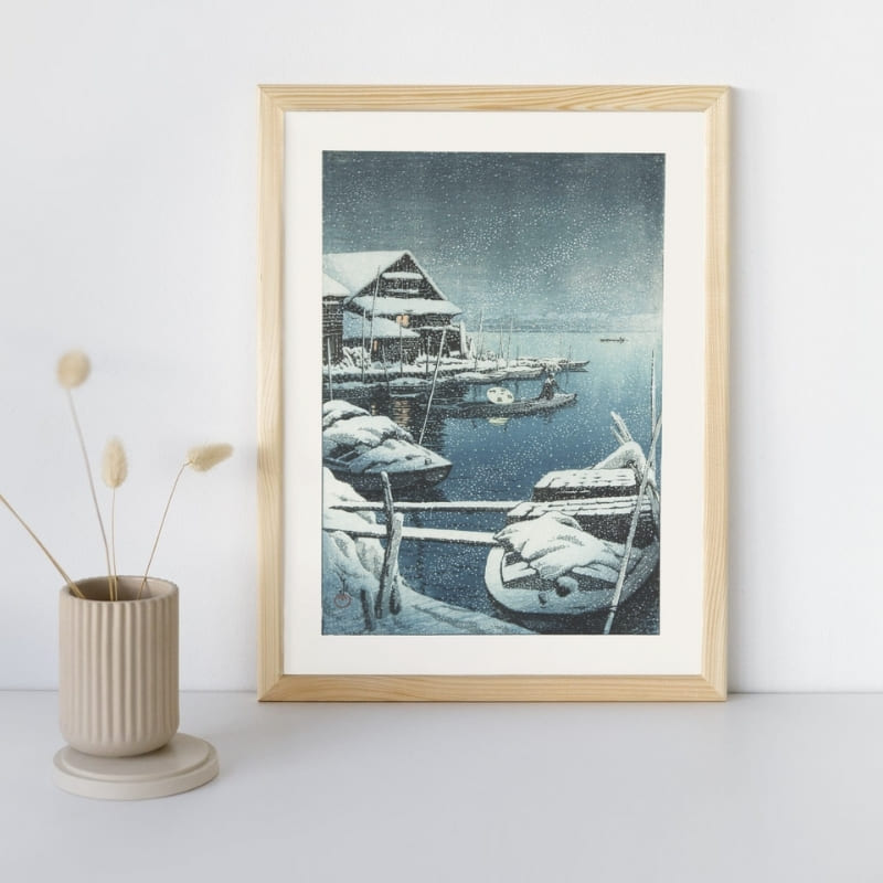 Śnieg na Mukojima - japoński plakat A3