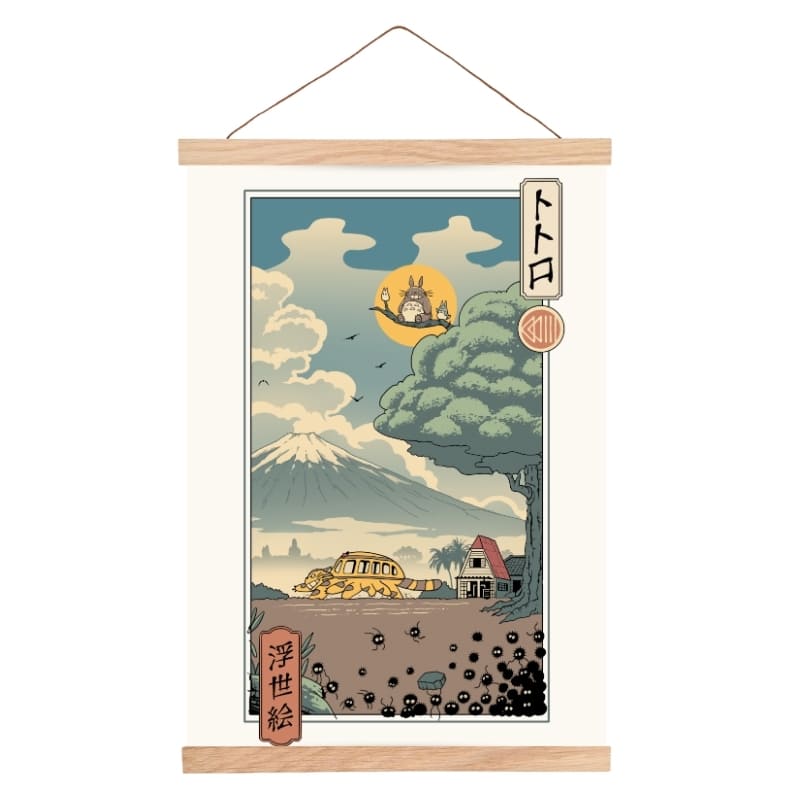 Strażnicy Lasu - japoński plakat ukiyo-e A3