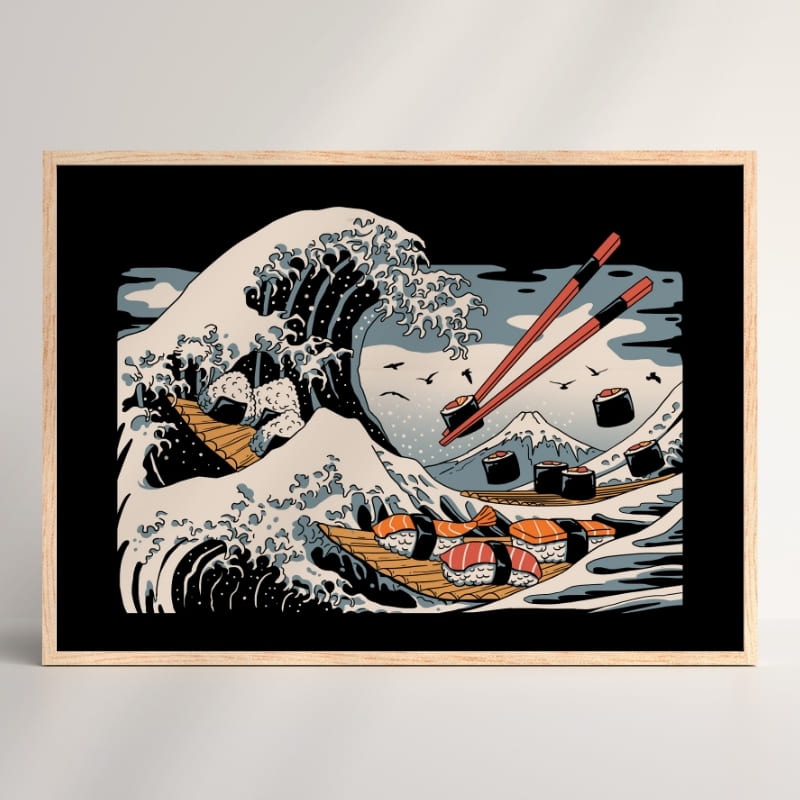 Sushi Kanagawa - japoński plakat A3