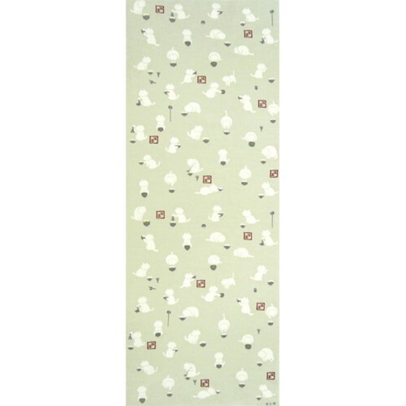 Tenugui Japanese Matcha Cat