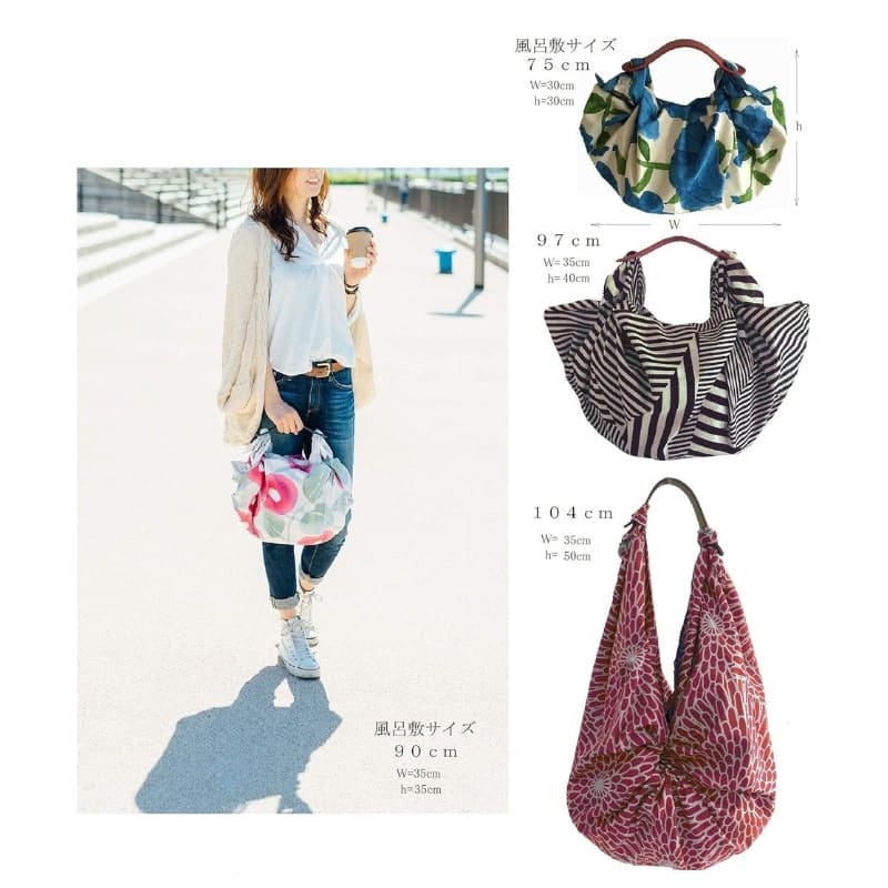 Torba Furoshiki ze skórzaną rączką