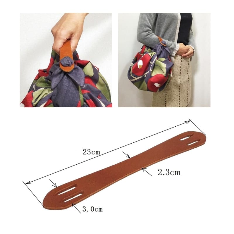 Torba Furoshiki ze skórzaną rączką