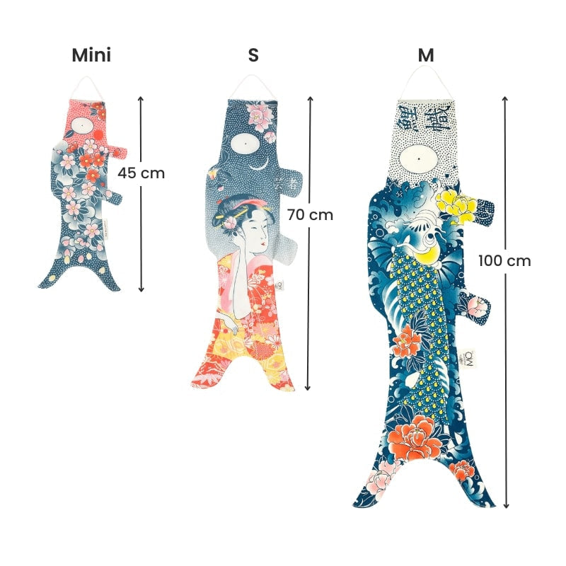 Tradycyjne czerwone Koinobori 70 cm