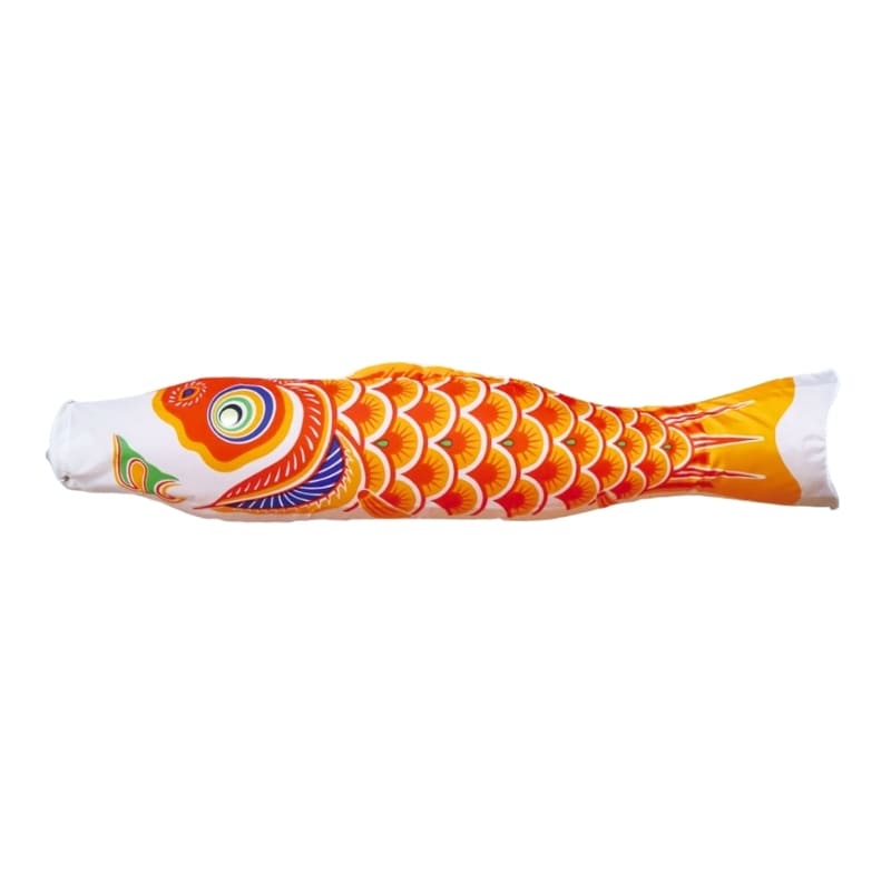 Tradycyjny Japoński Koinobori Pomarańczowy - 100 cm