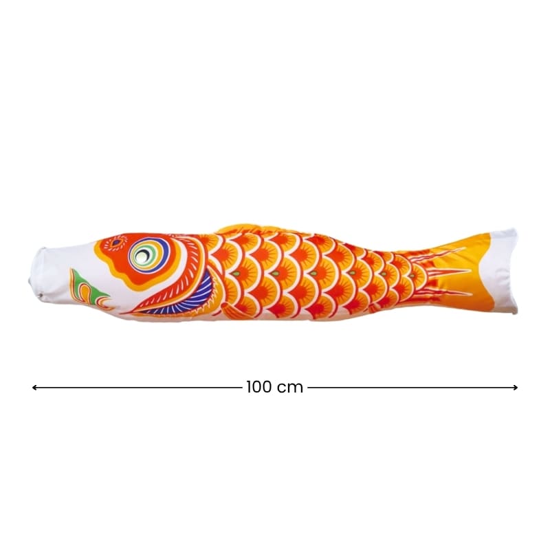 Tradycyjny Japoński Koinobori Pomarańczowy - 100 cm
