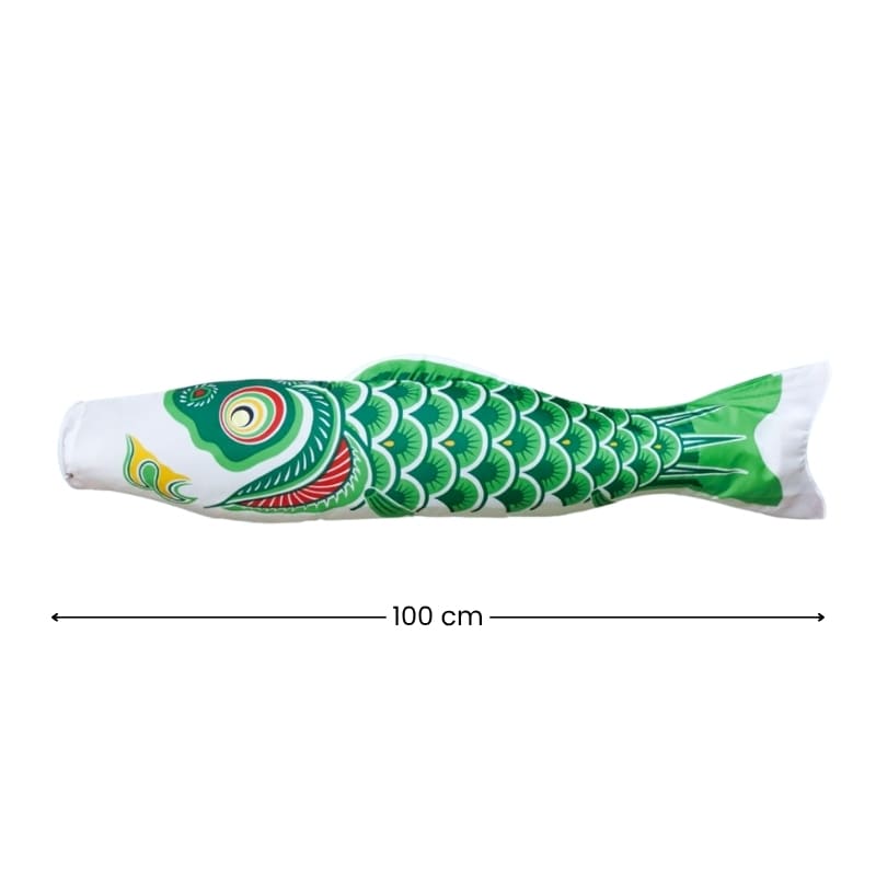 Tradycyjny Japoński Koinobori Zielony - 100 cm