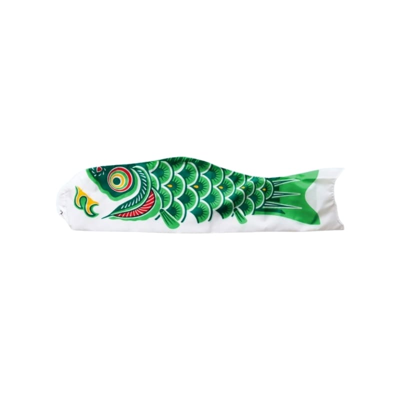 Tradycyjny Japoński Koinobori Zielony - 60 cm