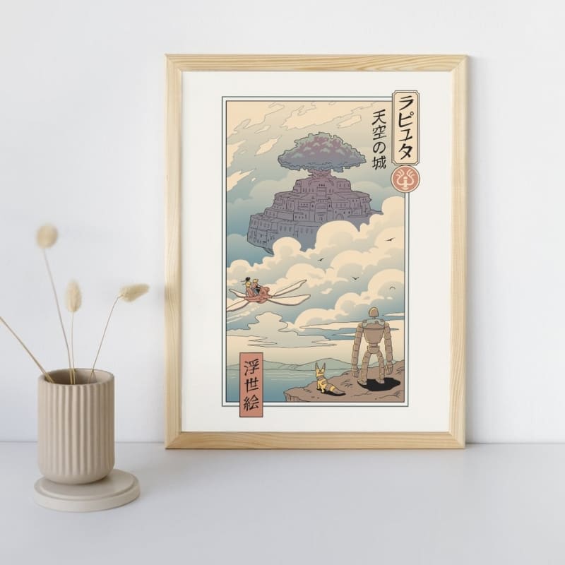 Ukiyo-e Laputa - japoński plakat A3
