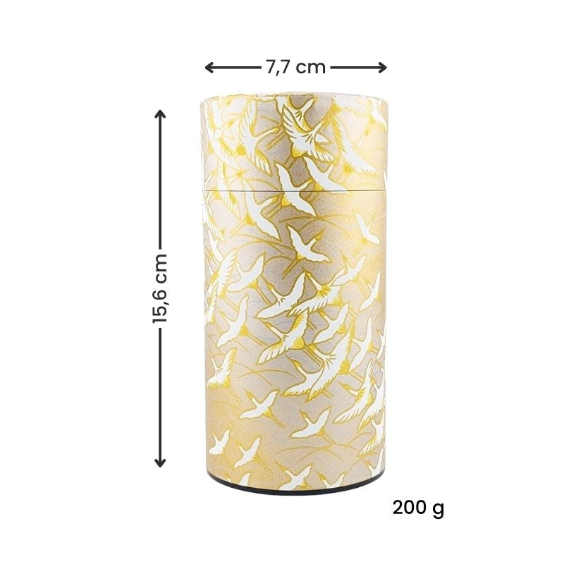 Washi Grue Gold japońskie pudełko na herbatę